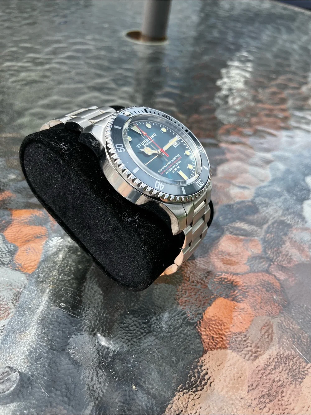Stuhrling Depthmaster Heritage Automatic – Teal Dial - Dive watch
